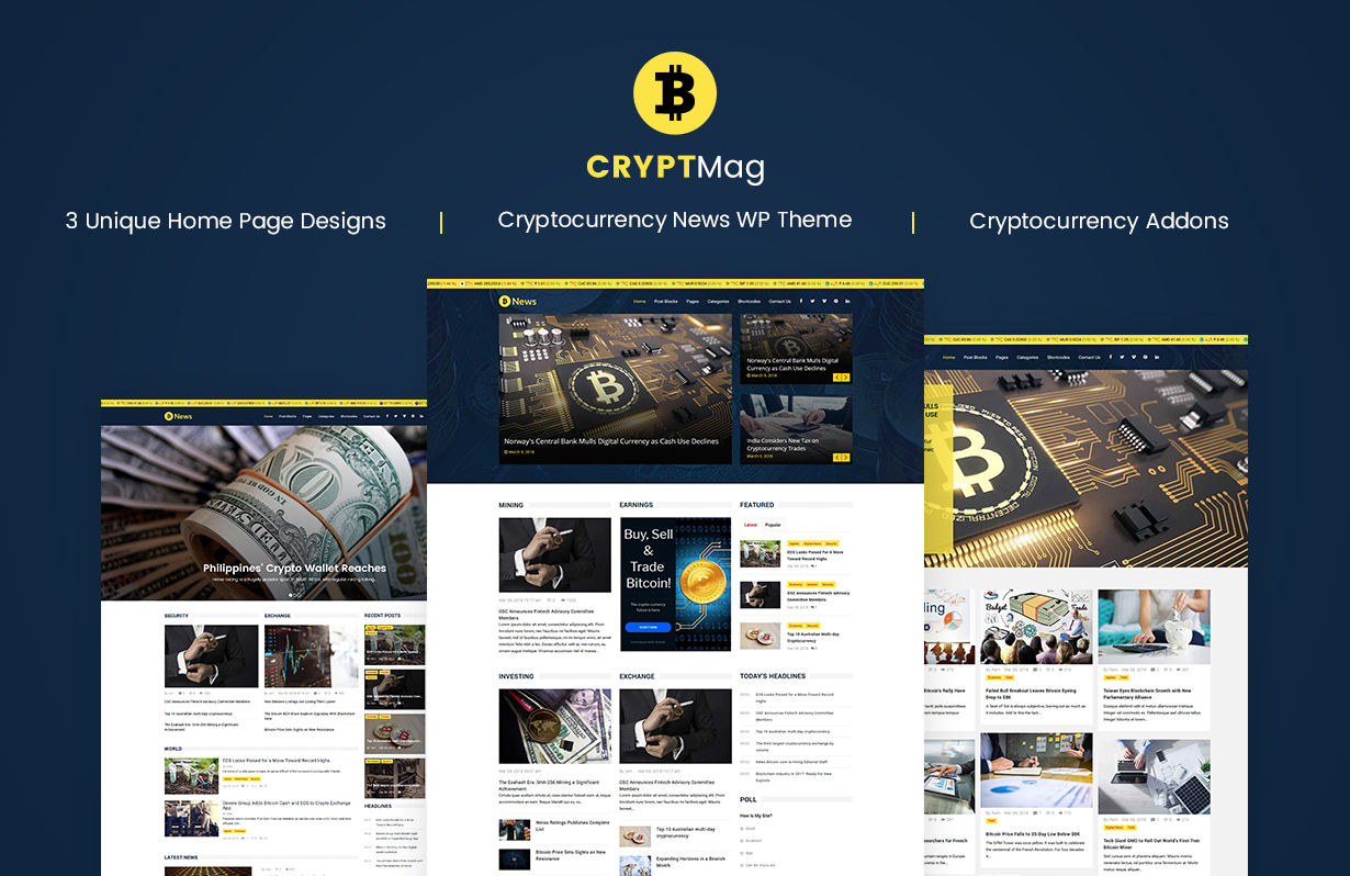 Cryptmag – Cryptocurrency WordPress Theme