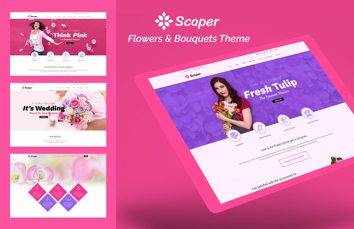 Scaper – Floral WordPress theme