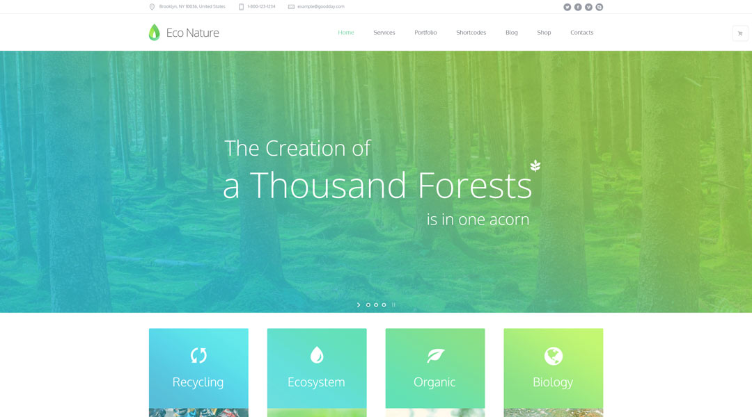 Eco Nature Environment & Ecology WordPress Theme