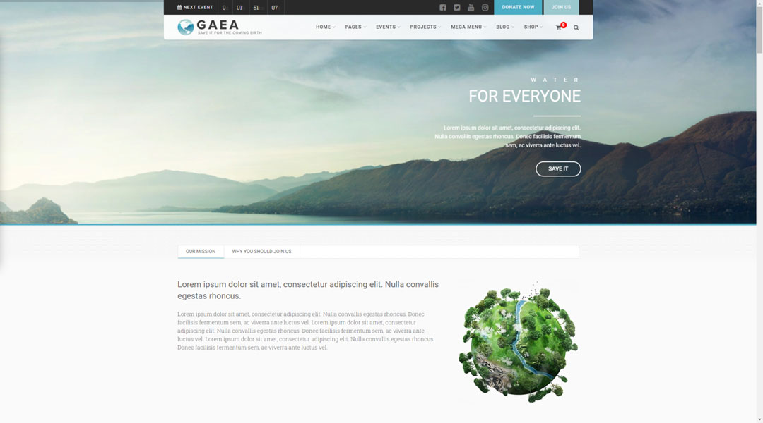 Gaea Environmental WordPress Theme
