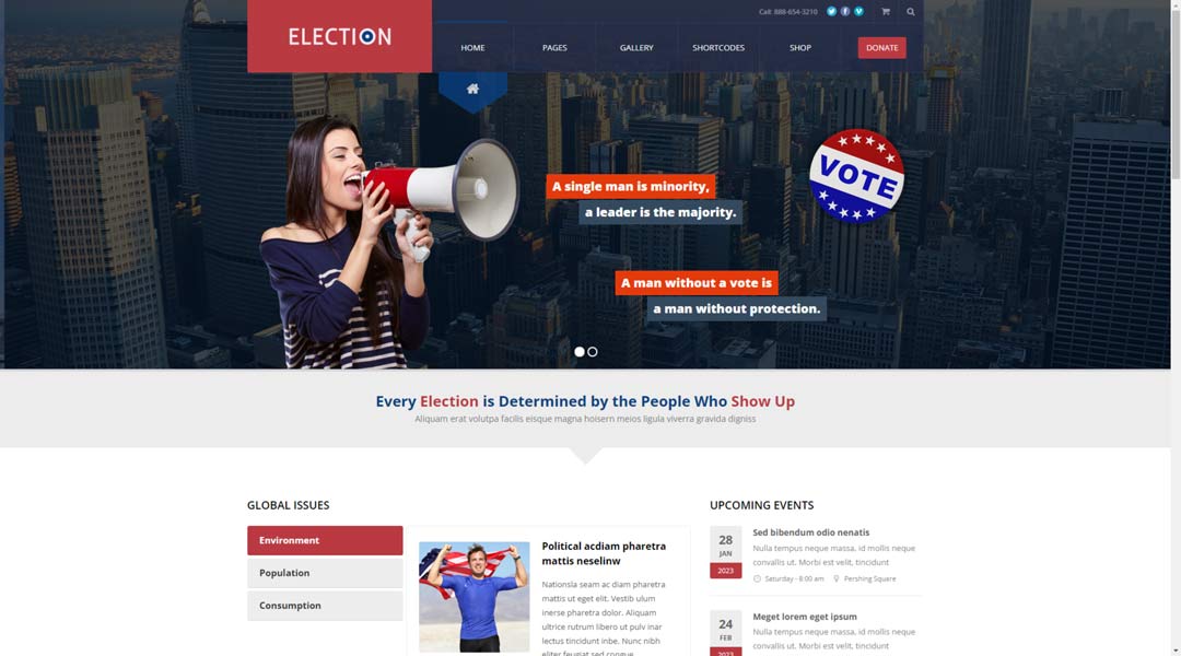 Election Political WordPress Theme
