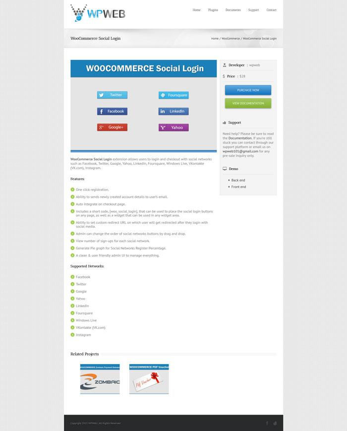 WooCommerce Social Login - WordPress plugin