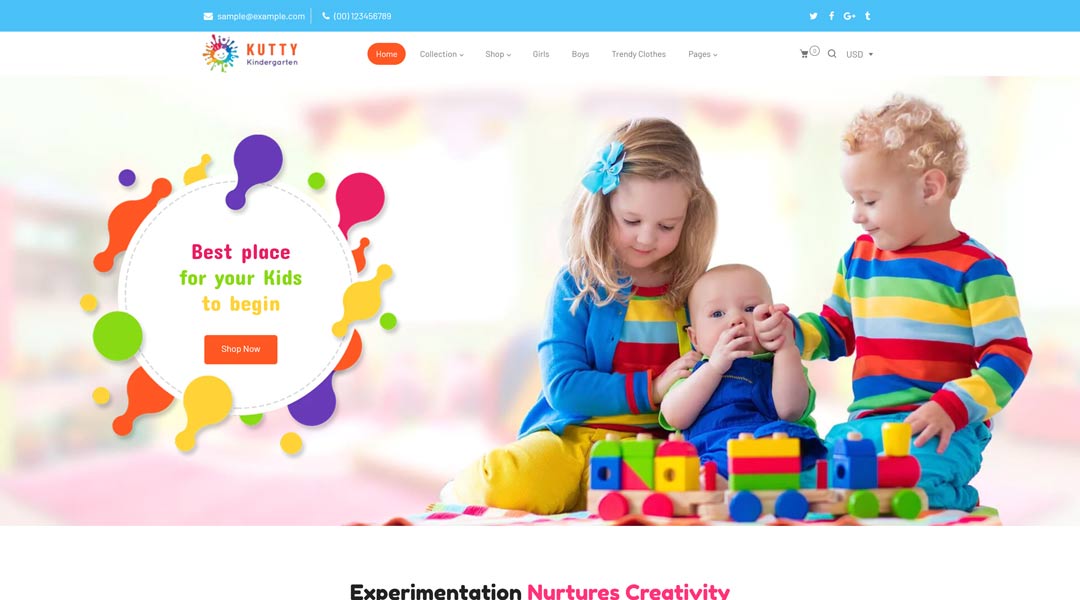Kutty Kids Shopify Themes for Kids