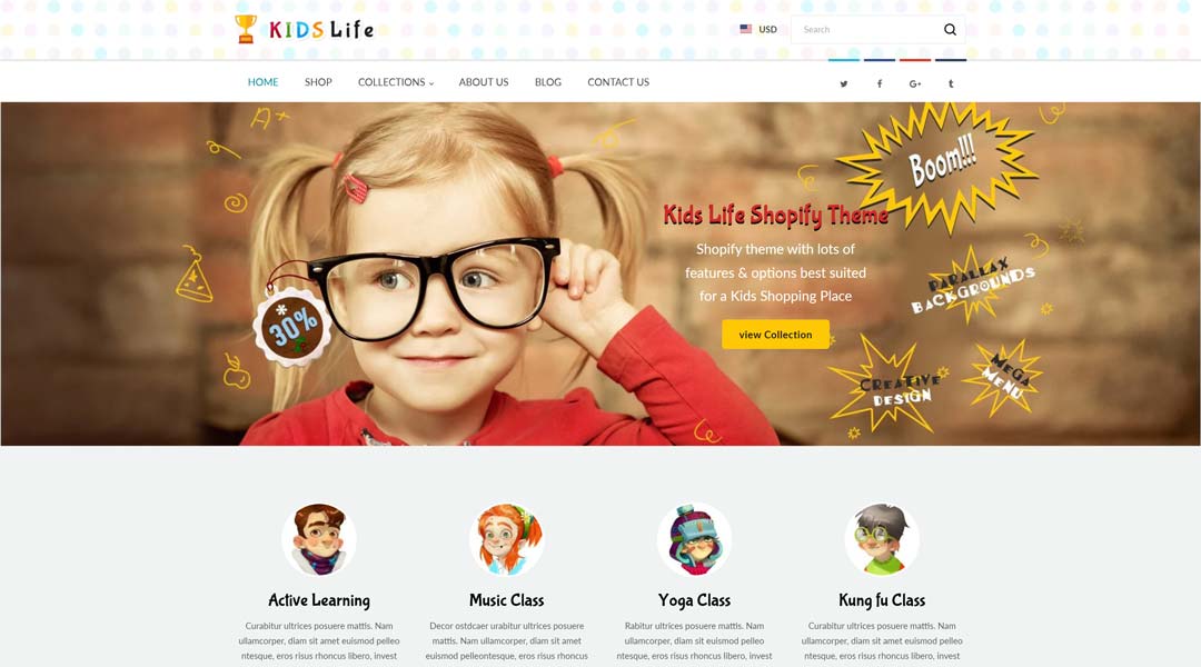 Kids Life Children School Shopify Theme