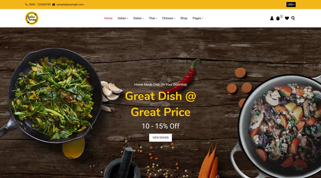 Yummi Food Delivery Shopify Theme