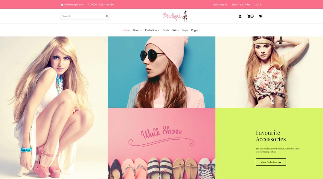 Boutique responsive Shopify theme for clothing