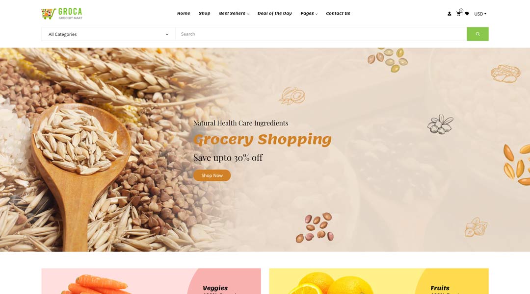 Groca Supermarket Shopify Theme
