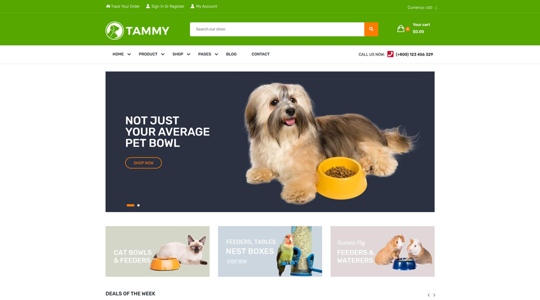 Tammy Pet Care Shopify Theme