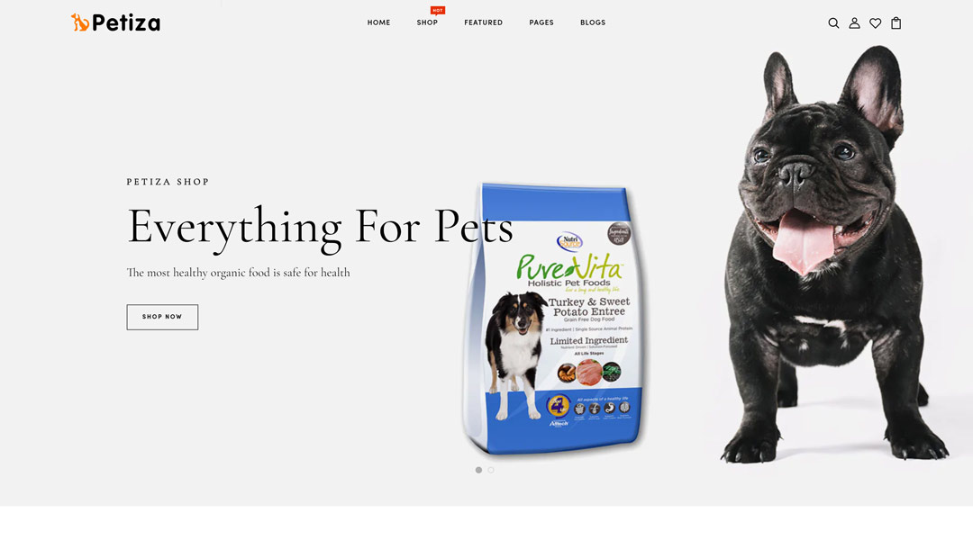 Petiza Pets Food Shop Responsive Shopify Theme