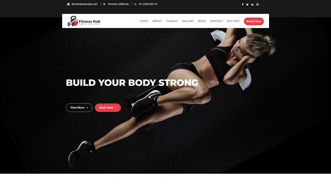 Fitness Hub Personal Trainer WordPress Theme 