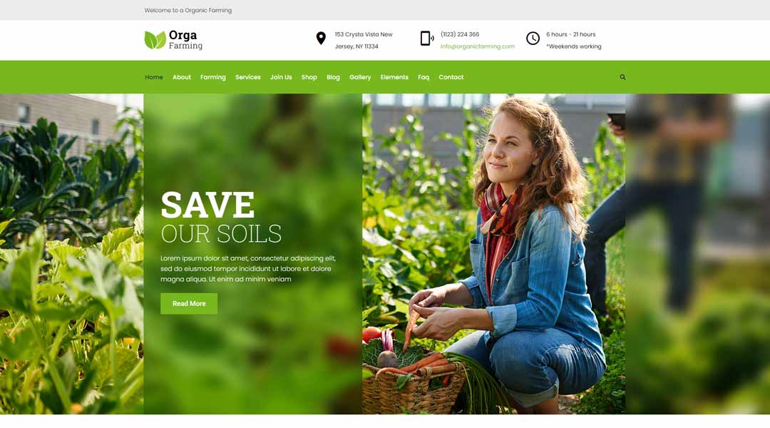 orga Organic Farm & Agriculture WordPress theme