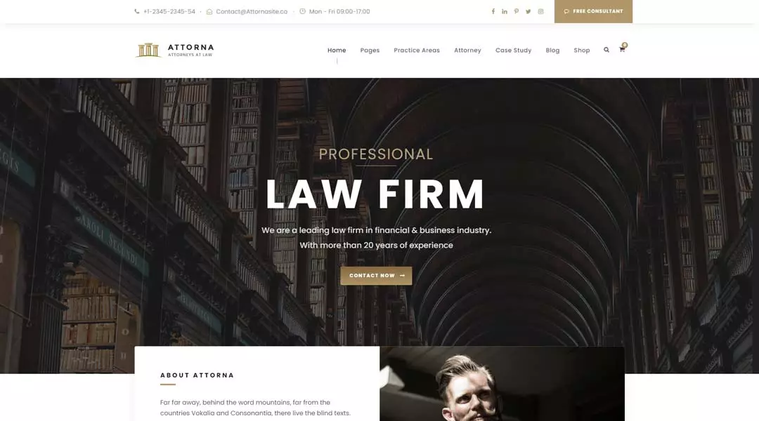 Attorna WordPress Theme for Lawyers