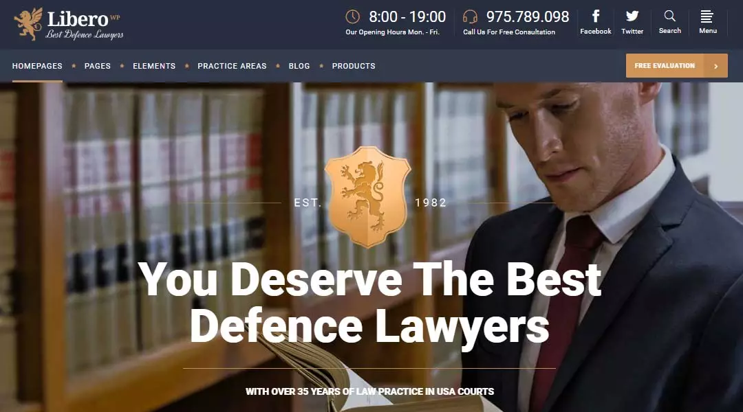 Libero Lawyer and Law Firm Theme