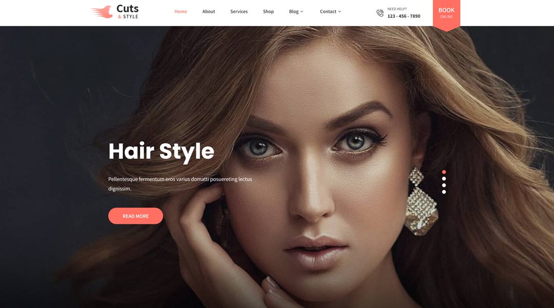 CutsNStyle Pro best hair salon website