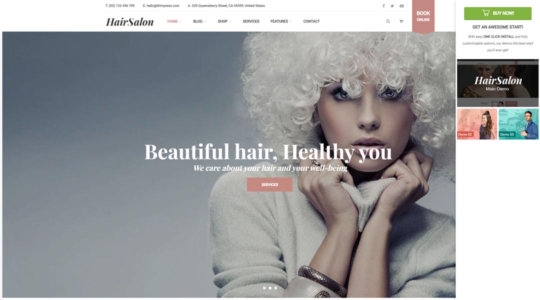Salox Hair Salon WordPress Theme