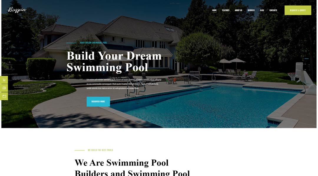 Bassein popular Swimming Pool WordPress Theme