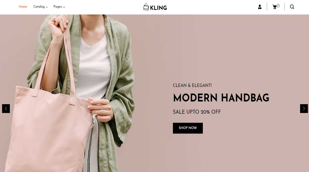 Kling Shopify fashion website
