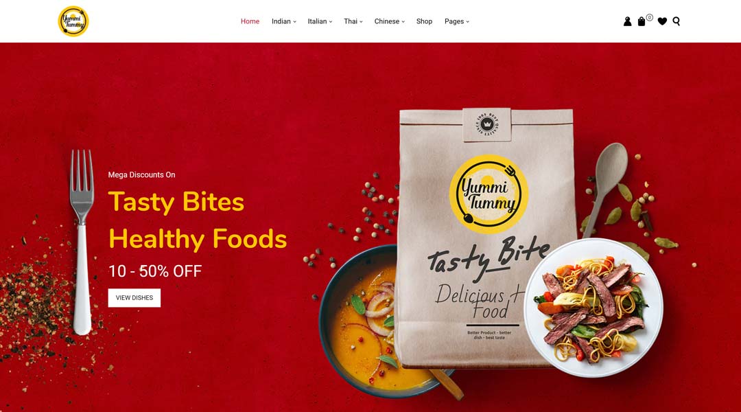 Yummi Shopify food delivery theme