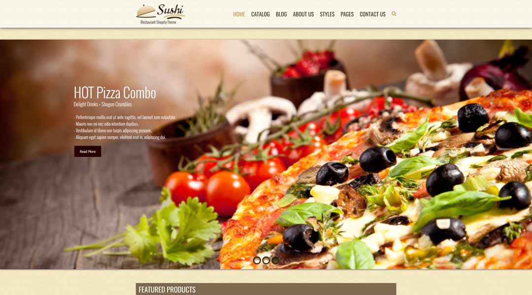 Sushi Online Food Delivery Website 