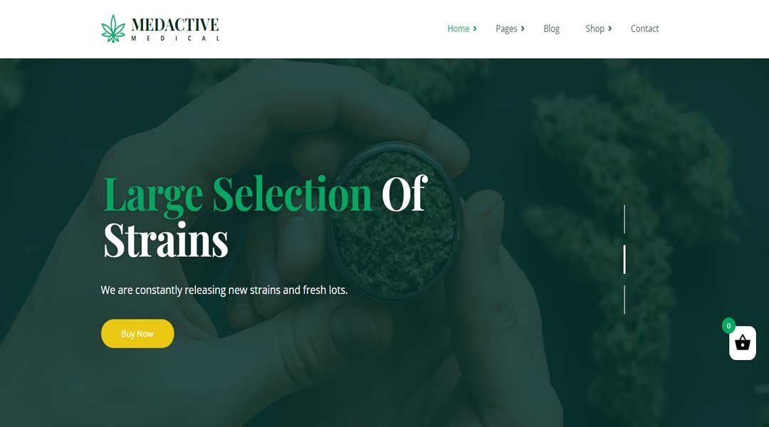 Medactive Medical Marijuana Dispensary WordPress Theme