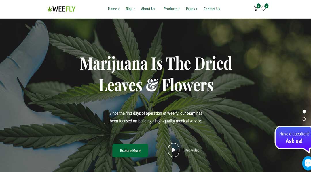 Weefly Marijuana WordPress Theme