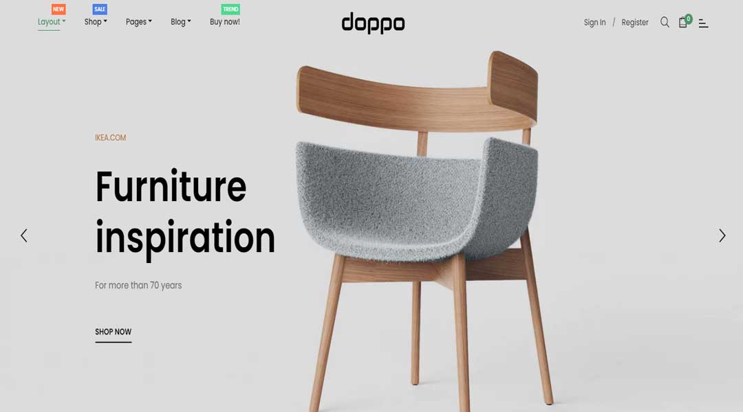 Doppo Multipurpose Shopify Theme for furniture store