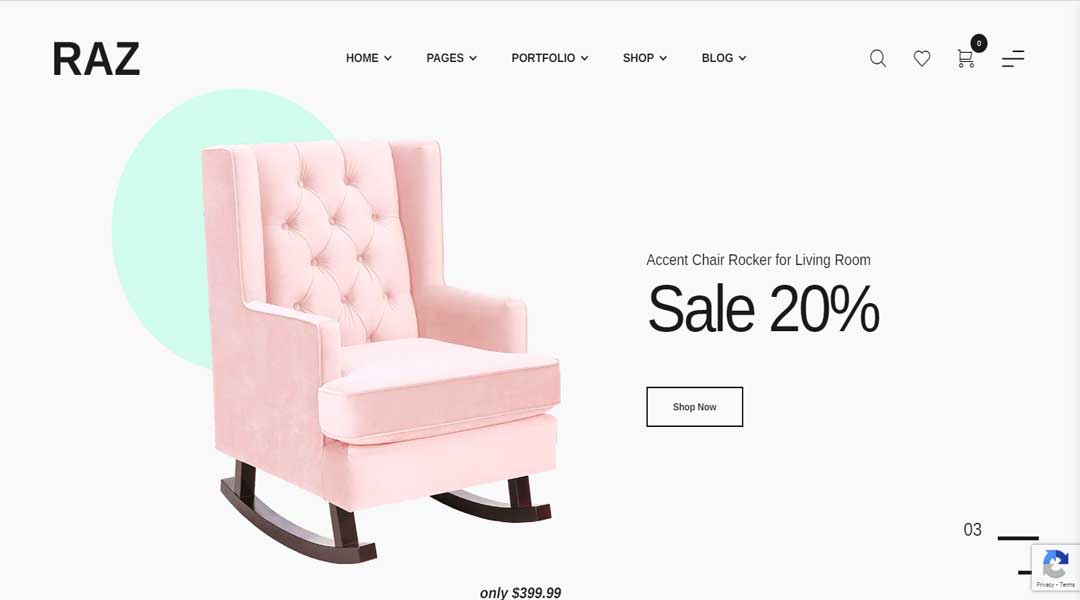Raz fantastic Shopify theme for furniture store