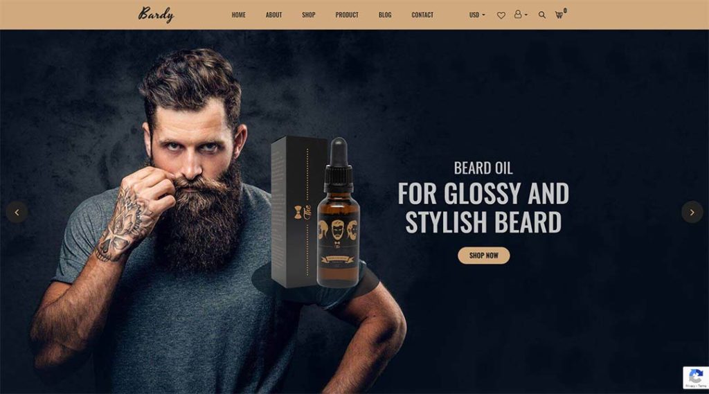 Bardy - Beard Oil Shopify Theme
