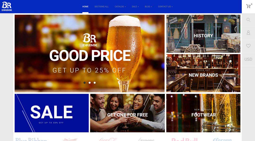 BR Drink simple Shopify alcohol theme