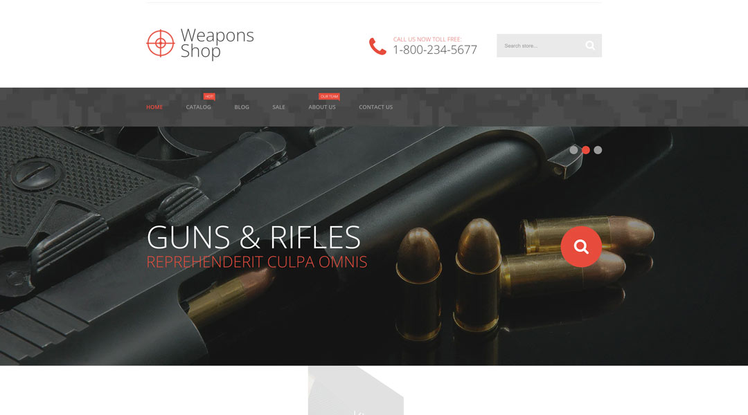 Weapon weapon store Shopify theme