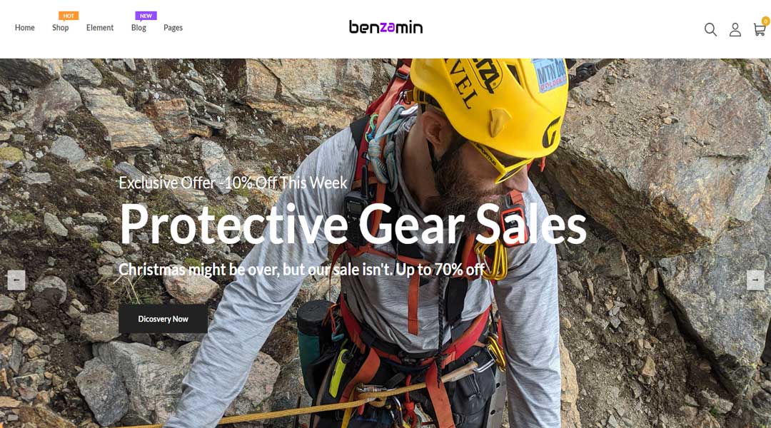 Benzamin  Shopify theme for adventure stores 