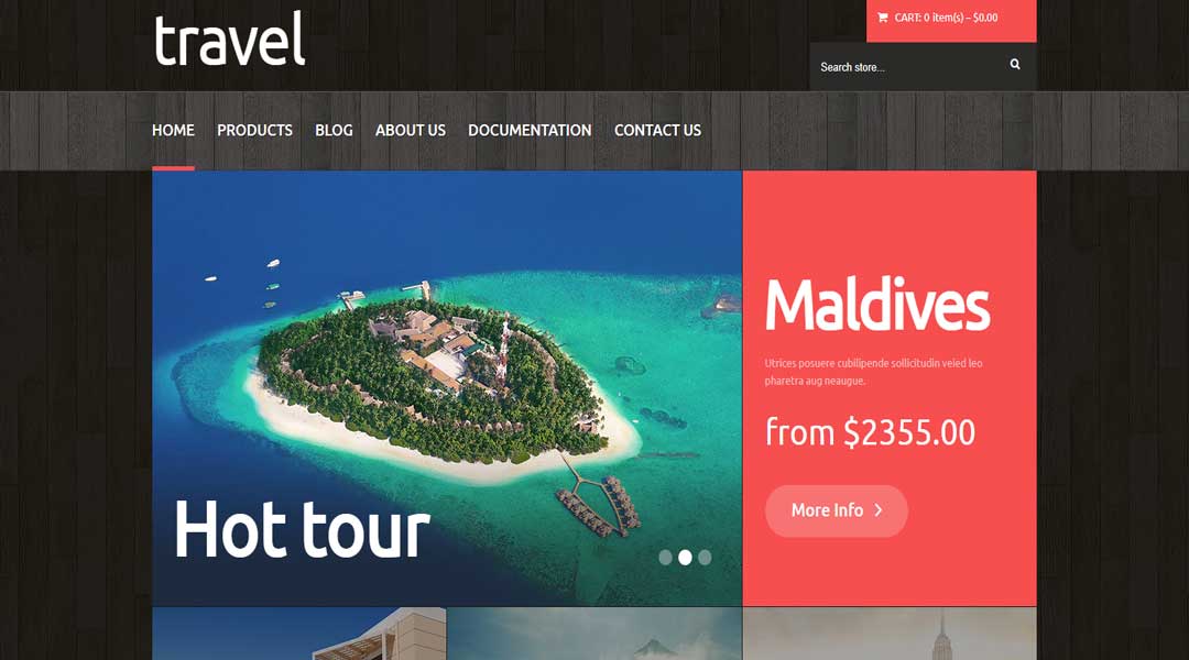 Travel agency Shopify theme