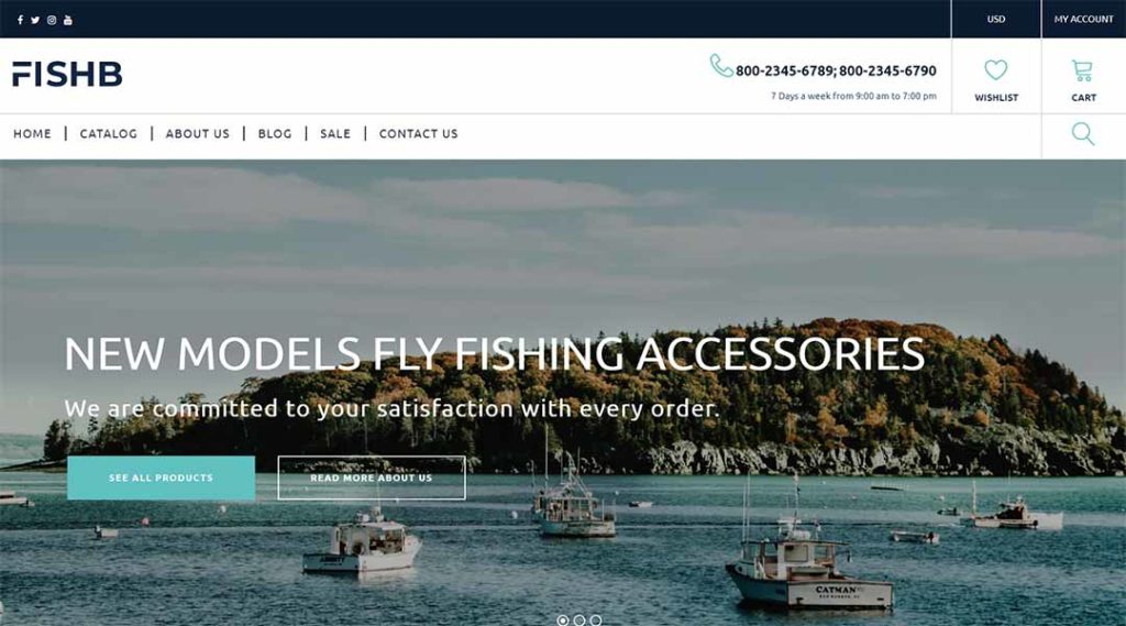 FishB - Shopify Fishing Website Design Template Shopify Theme