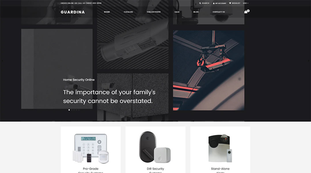 Guardina online home security store