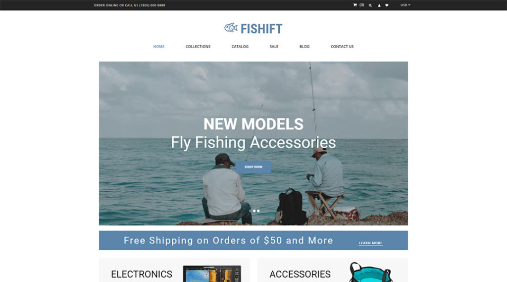 Fishift - Fishing Store Multipage Clean Shopify Theme