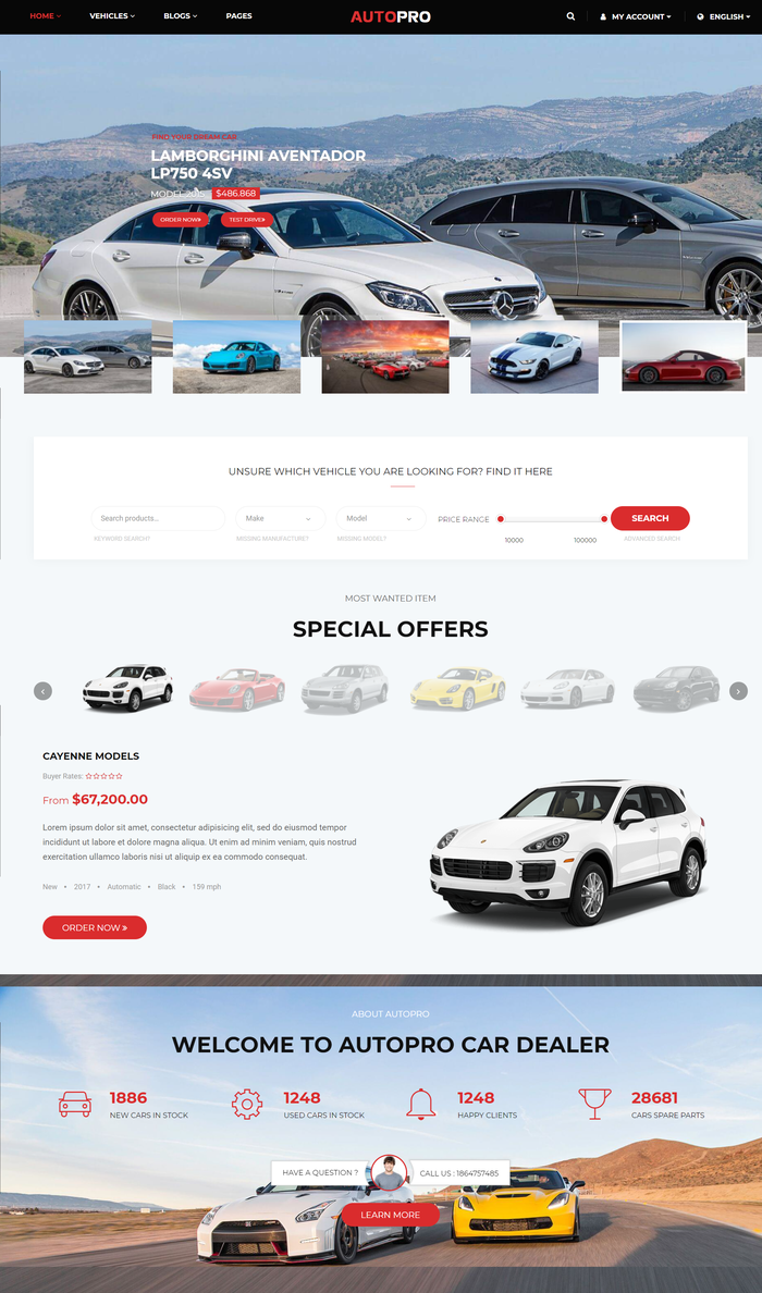 AutoPro - Car Dealership WordPress Theme 