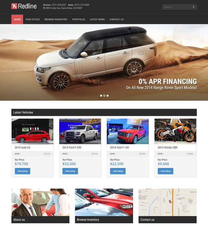 Redline - Car Dealer WordPress Theme