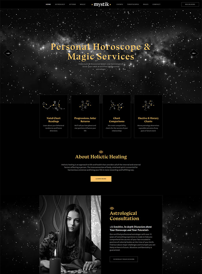 WordPress Themes for Astrology