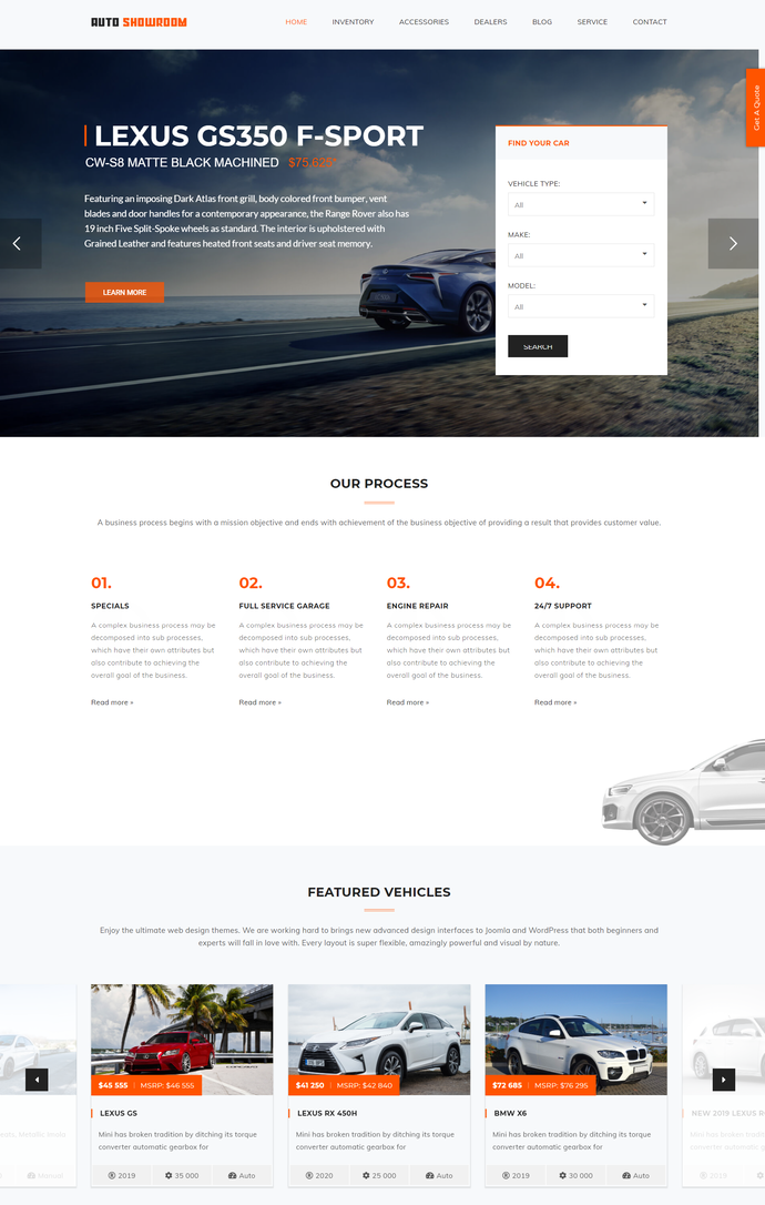 Auto Showroom - Car WordPress Theme