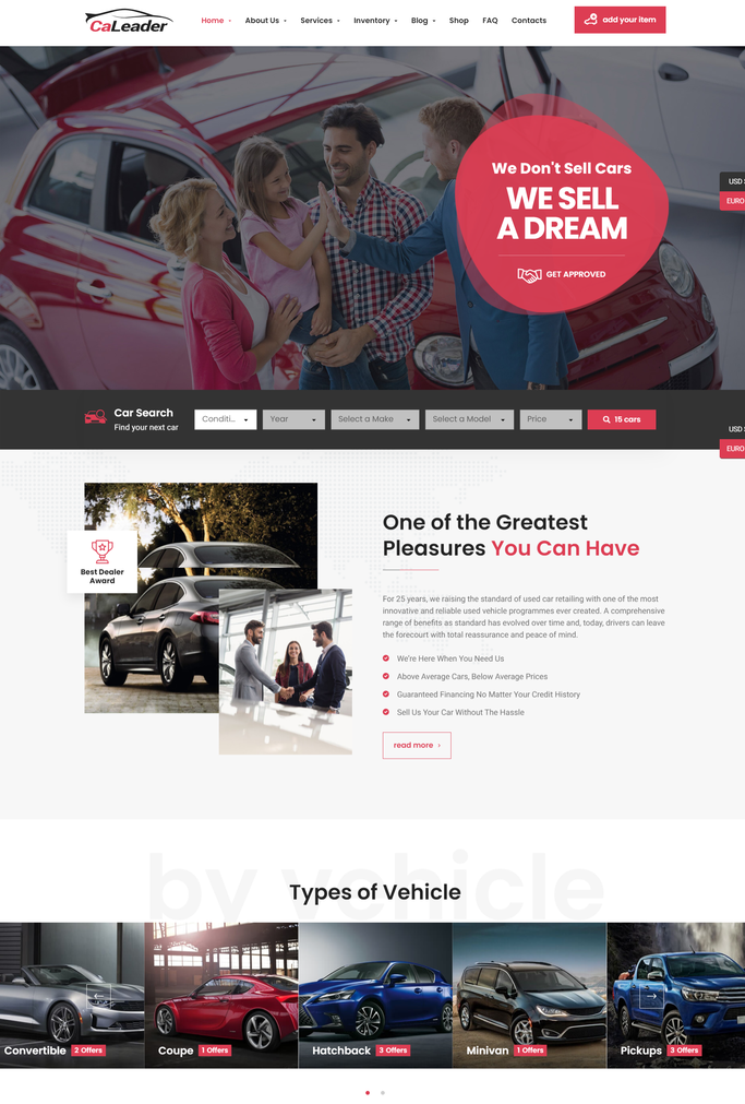 CaLeader - Car Dealership WordPress Theme