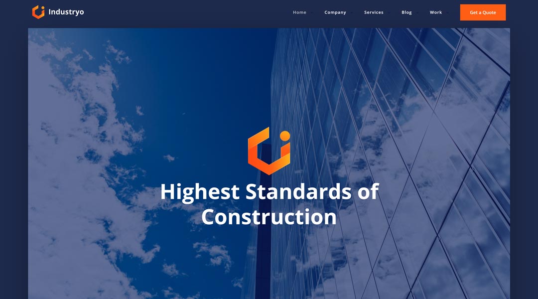 Industryo construction WordPress theme