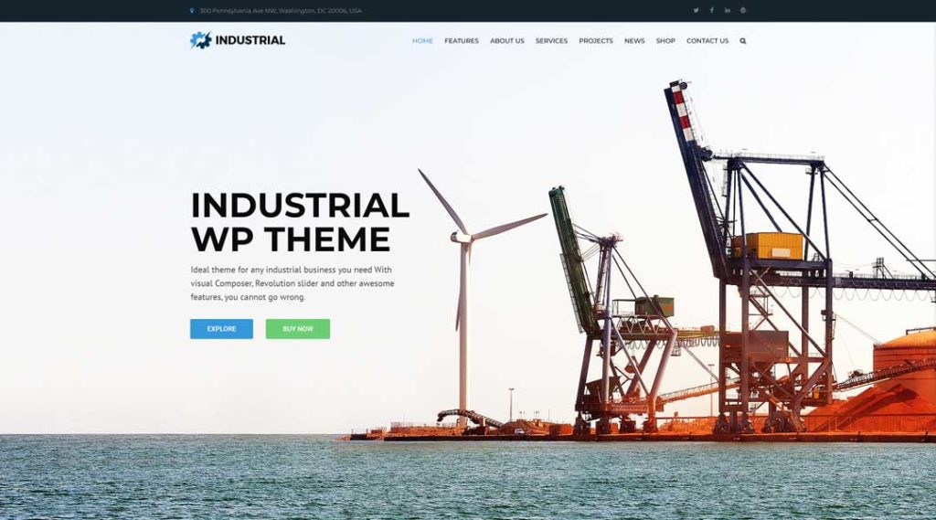 Industrial | Factory Business WordPress Theme