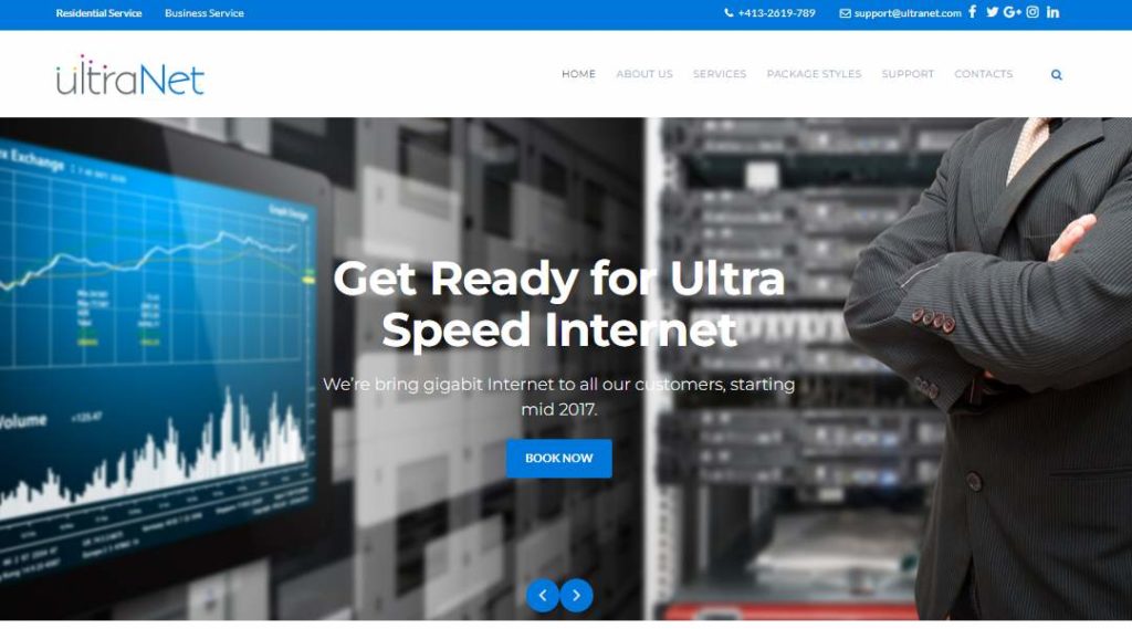 UltraNet | Broadband & Internet Service Provider WordPress Theme