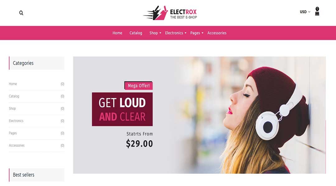 Electrox Shopify theme for electronic store