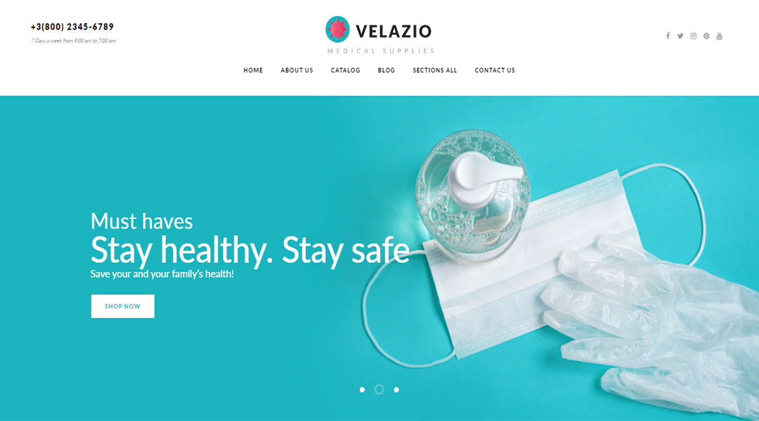 Velazio Responsive Shopify Theme For Medical Supply