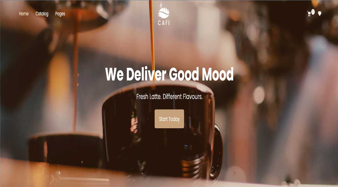 Cafi - clean-looking coffee shop Shopify theme