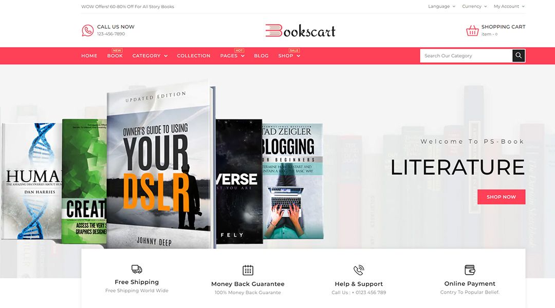 BooksCart-powerful Books Shopify Theme