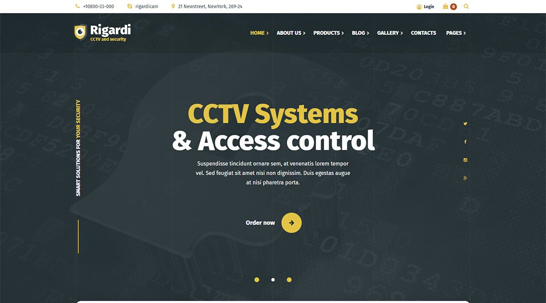Rigardi - CCTV Security Company & Body Guard WordPress Theme