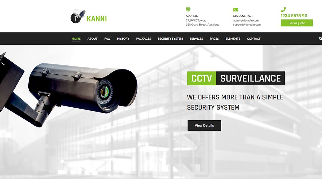 Kanni-Home Automation Home-Security-WordPress-Theme