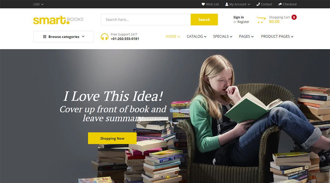SmartBook-  Bookstore Shopify Theme for online bookshop